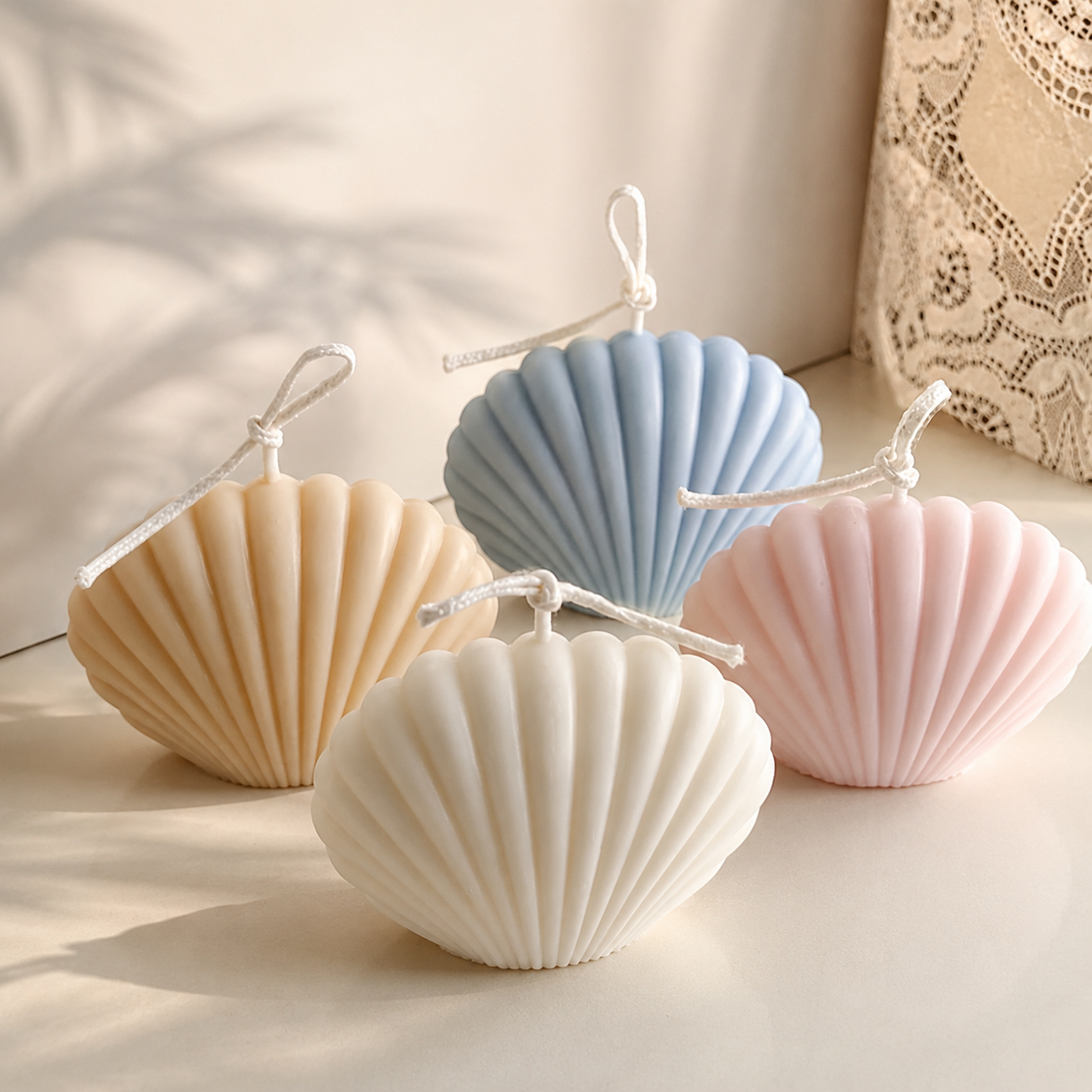 The Shoreline Candle | Sculptural Shell Candle